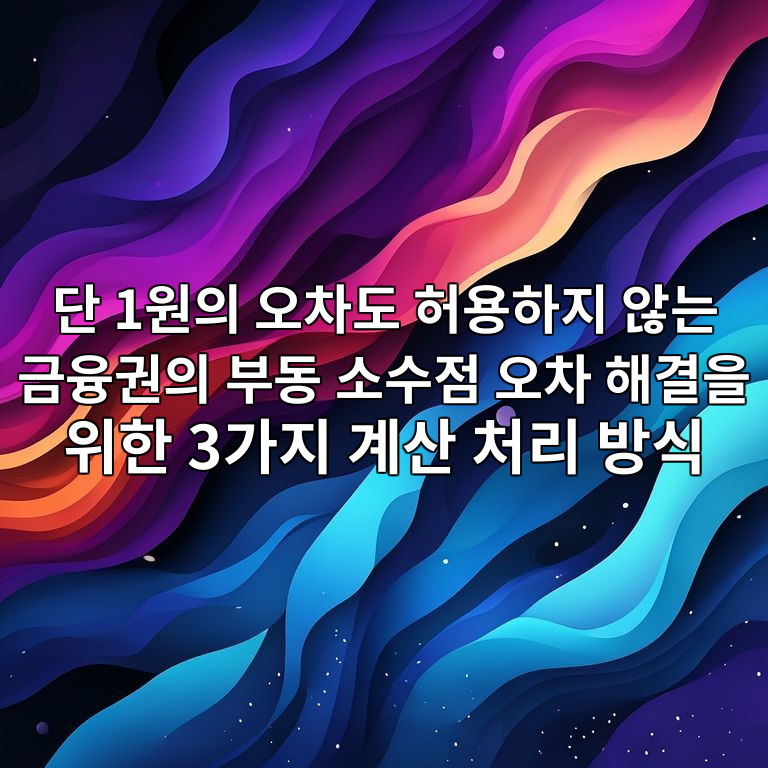부동 소수점 오차