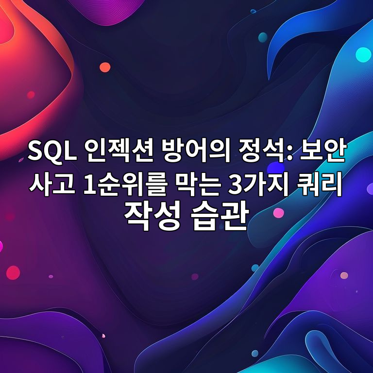 SQL 인젝션 방어